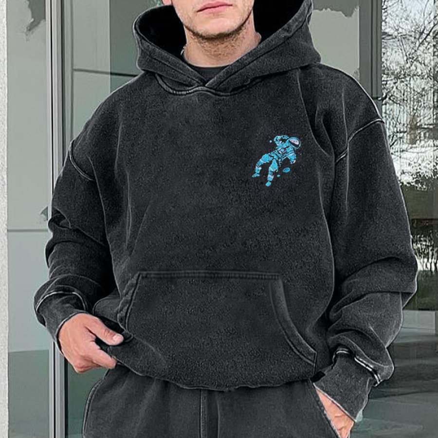 

Men's Spaceman Print Casual Sweatshirt