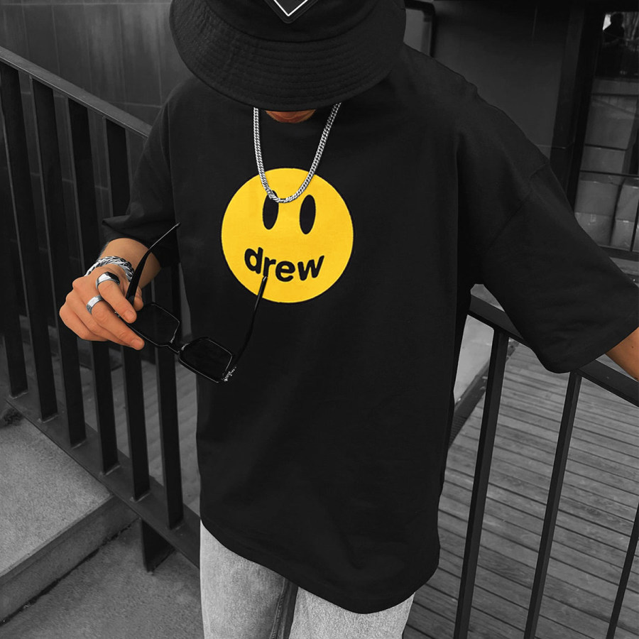

Trendy Fashion Drew House Smiley T-shirt Oversized T-shirt