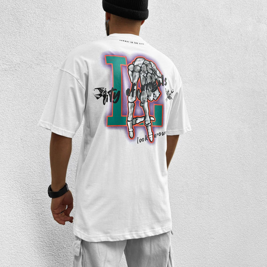 

Men's Oversized Fashion Print T-Shirt
