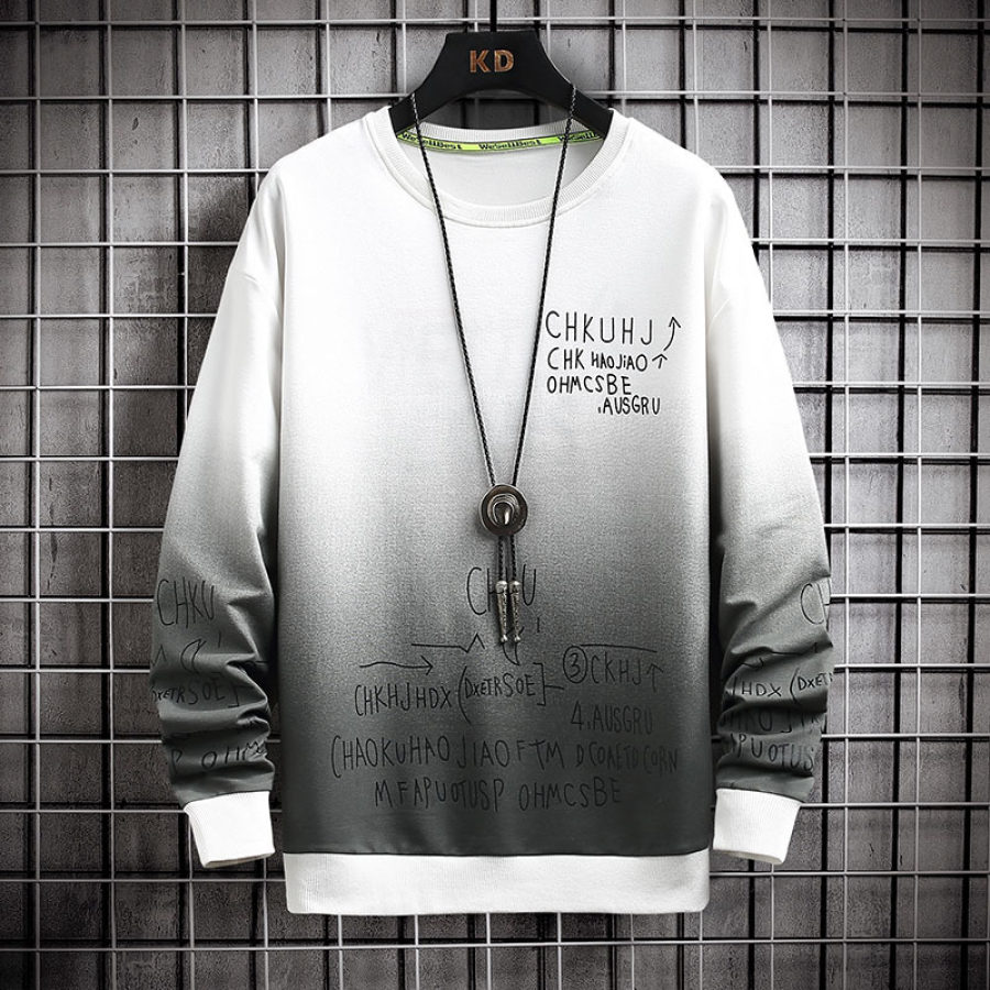 

Graffiti Print Gradient Crewneck