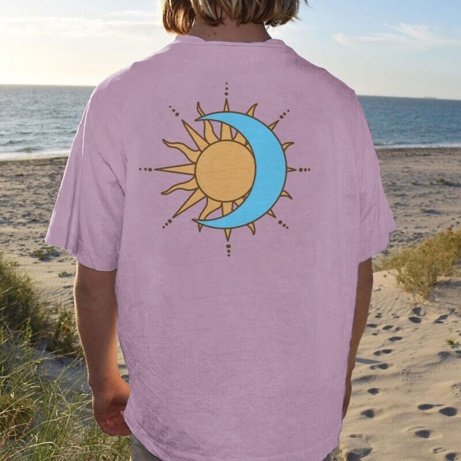 

Men Fashion Sun Print T-shirt