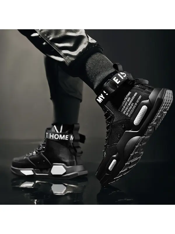 Fashion Casual Letter High Top Sneakers - Gethefashion.chimpone.com 
