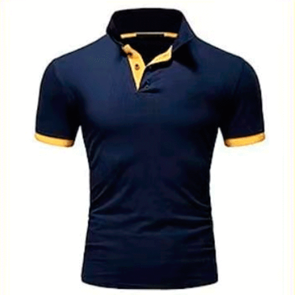 Men's T Shirt Tee Polo Shirt Golf Shirt Turndown Casual Soft Breathable Short Sleeve Lake Blue Black White Solid Cloths - Elementnice.com 