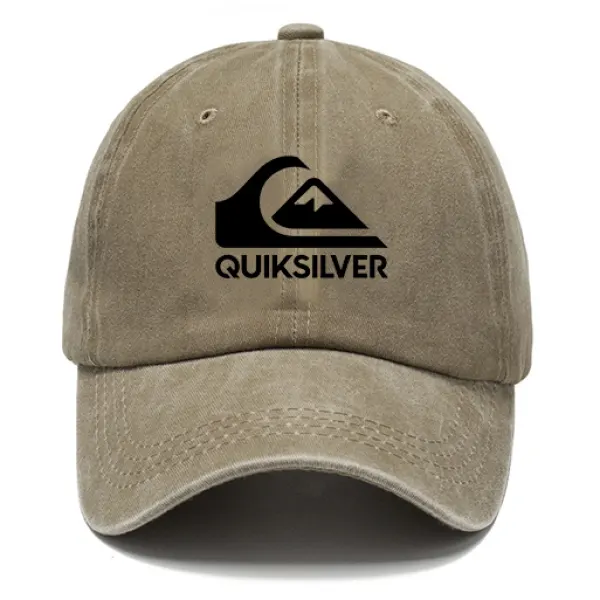Washed Cotton Sun Hat Vintage Quiksilver Outdoor Casual Cap Khaki Navy Black Gray Grass Green - Cotosen.com