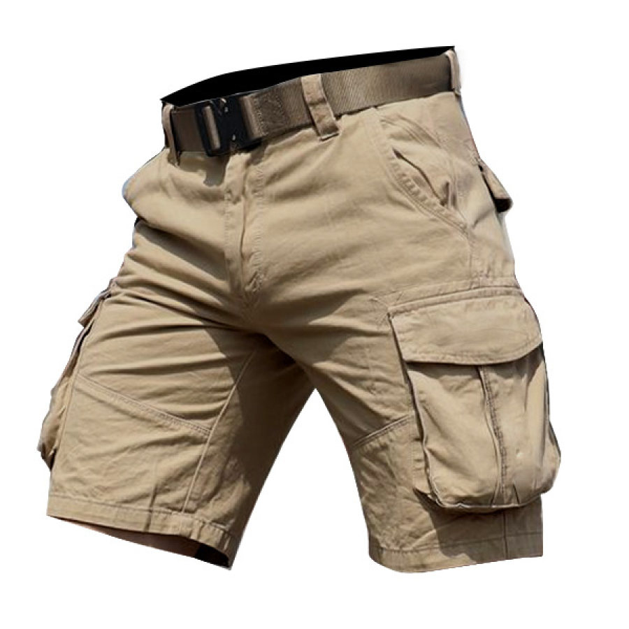 

Pantalones Cortos De Carga Al Aire Libre Para Hombres Pantalones Cortos Tácticos Rectos Casuales Con Múltiples Bolsillos