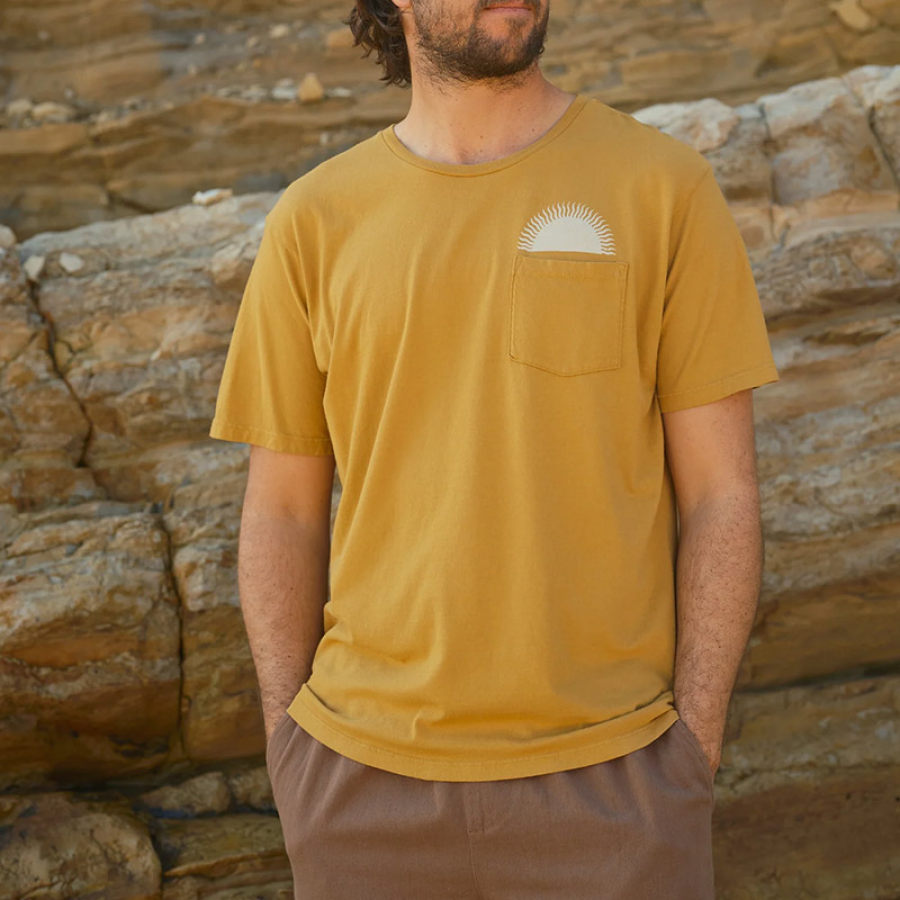 

Men's T-Shirt Outdoor Vintage Short Sleeve Country Sun Summer Tops
