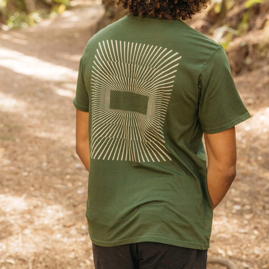 

Men's T-Shirt Outdoor Vintage Short Sleeve Morning Light Summer Tops