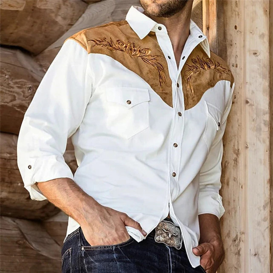 

Men's Shirt Western Shirt Graphic Prints Turndown Street Casual Long Sleeve Button-Down Print Shirt