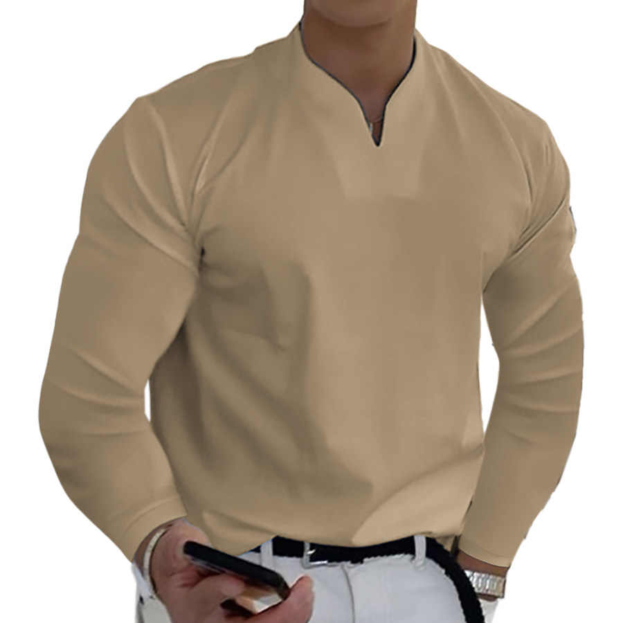 

Men's Outdoor V-Neck Casual Long Sleeves