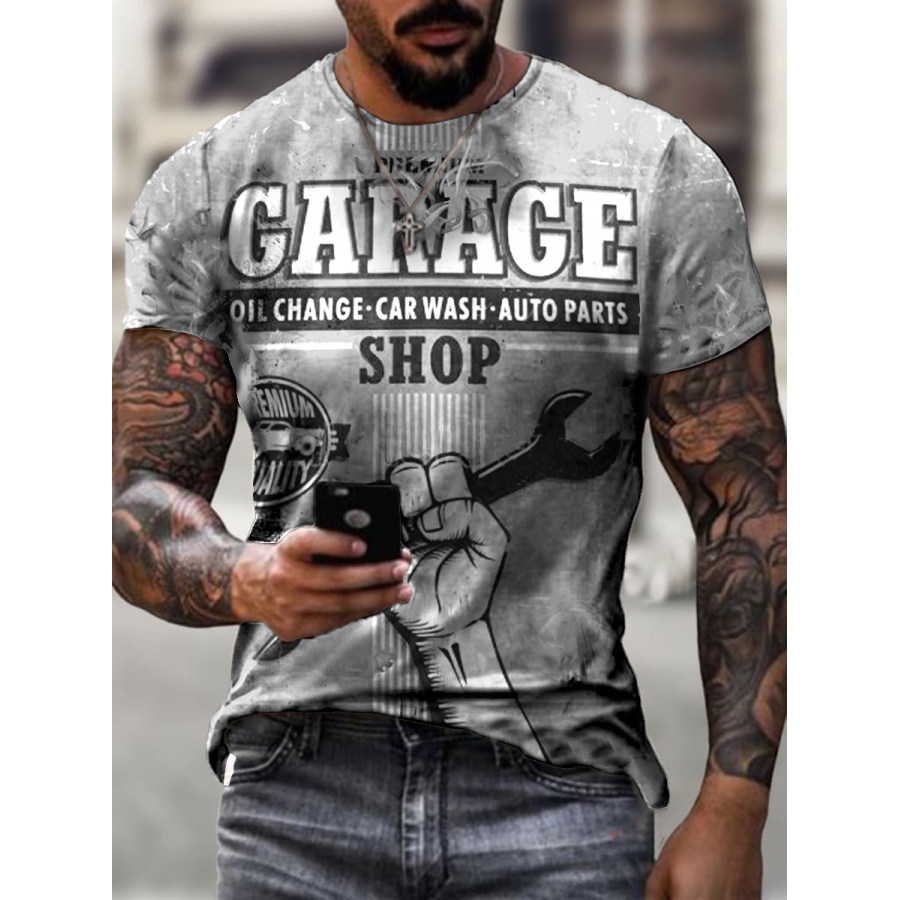 

Retro Service Area Car Repair Print T-shirt