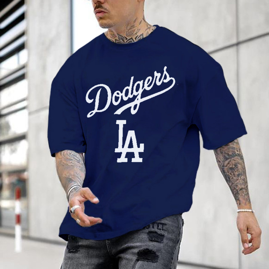 

Men's Baseball Team Print Casual Vintage T-Shirt