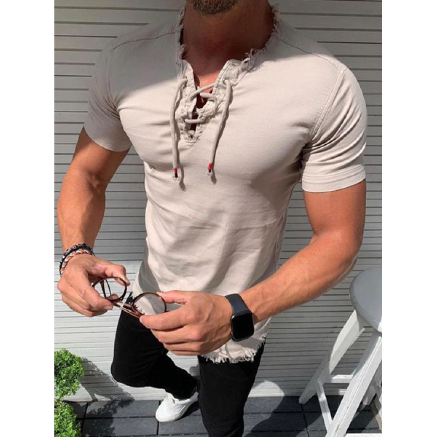 

Mens Casual Short Sleeve Slim Shirt