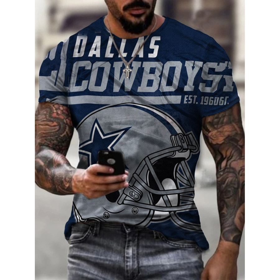 

Men's Casual Casual Print Machine Washable T-shirt