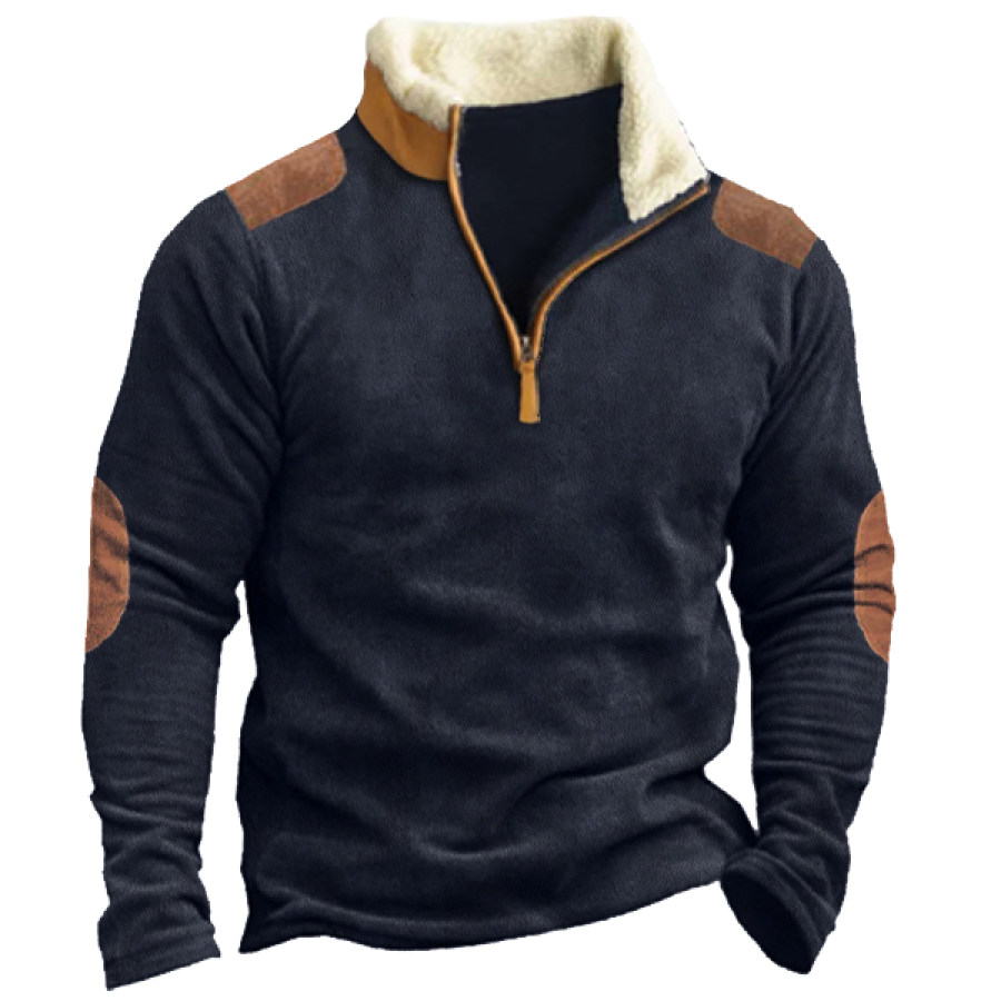 

Sudadera Training Colorblock Con Solapa Waffle Para Hombre