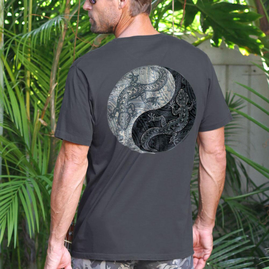 

Yinyang Gecko Smoke Pima Short Sleeve T-shirt