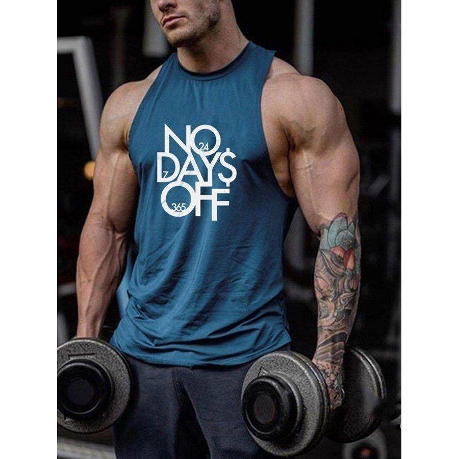 

Mens Artistic Letters Printed Fitness Sleeveless Shirt