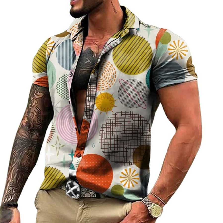 

Men's Casual Shirt 1950's Mid Century Modern Print Short Sleeve Hawaiian