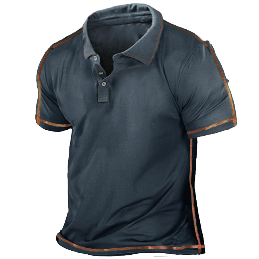 

Men's Outdoor Retro Tactical Short Sleeve Polo
