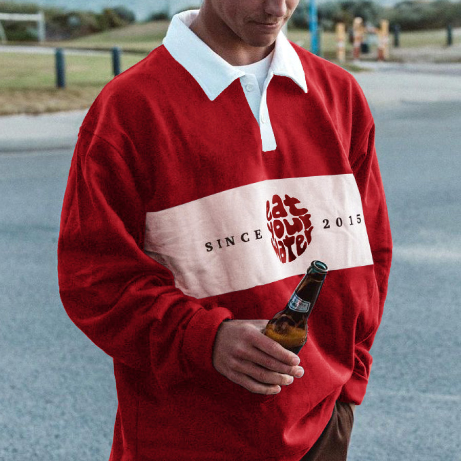 

Mens Vintage Basic Long Sleeve Sweatshirt