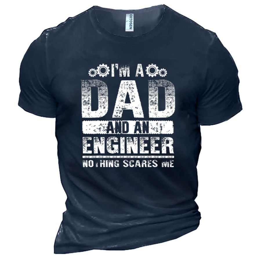 

Cotosen Camiseta De Hombre Algodón Ingeniero Papá Día Del Padre Manga Corta Cuello Redondo Top De Verano Azul Verde Negro Gris Caqui