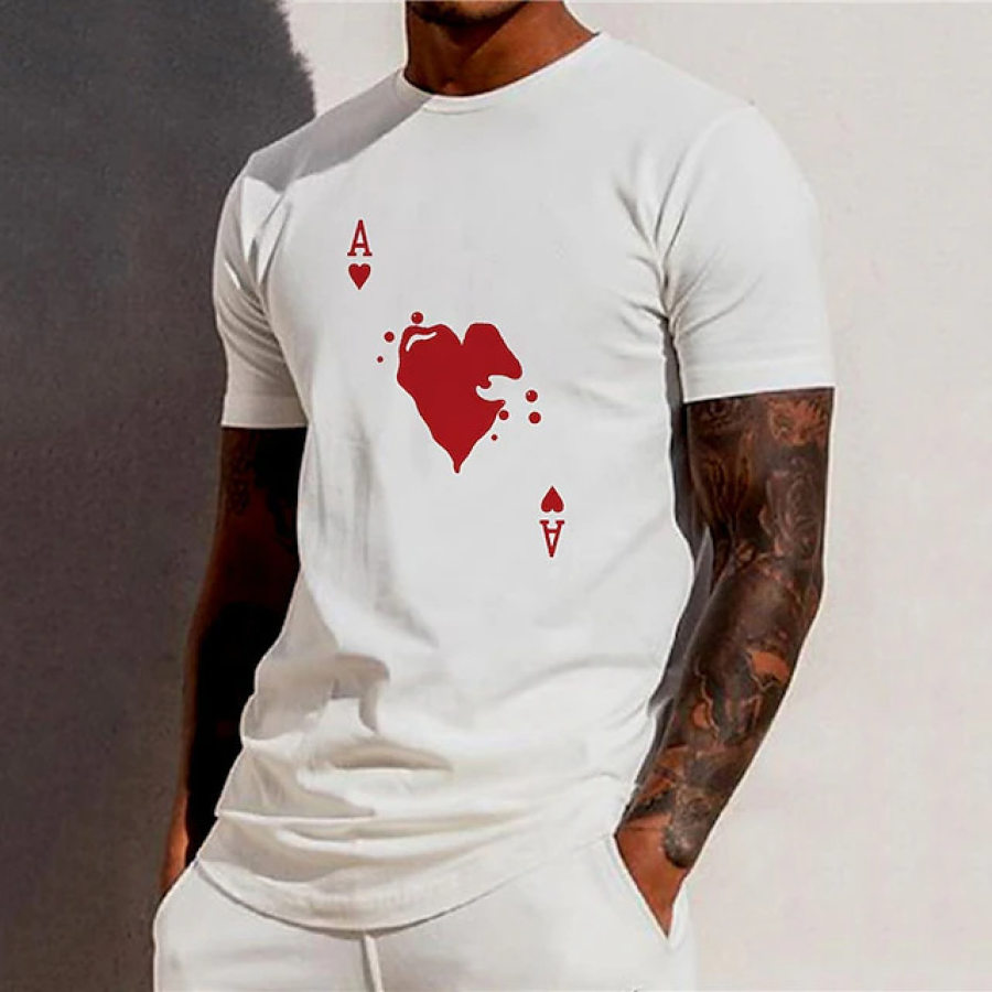 

Men's Beefyt T-Shirt Aces A Heavyweight Cotton Crewneck Tee Men's Premium Fitted CVC T-Shirt