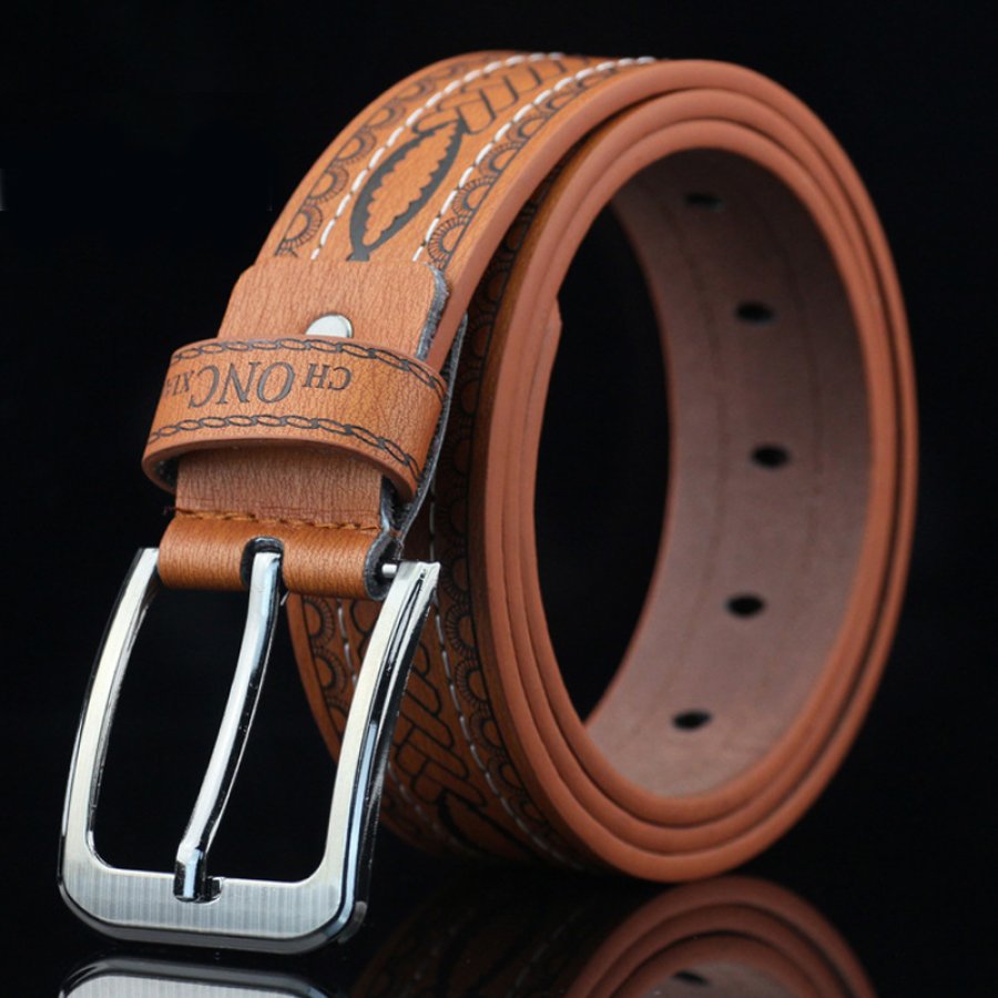 

Herrengürtel Ethnischer Druck Western-Cowboys Yellowstone-Gürtel Muster Lässiger Vintage-Gürtel