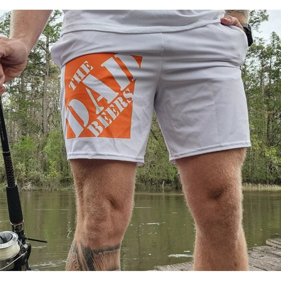 

Men's 5'' Shorts Dad Swim Trunks Beach Shorts With Pockets Summer Vacation Shorts