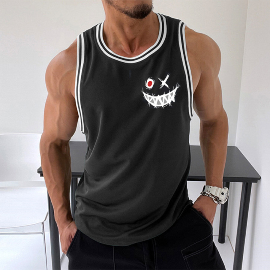 

Men's Smiley Vest Sports Breathable Casual Vest