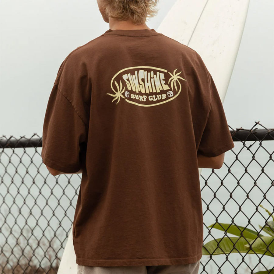 

Men's T-shirt Retro Surf Beach Print Loose Casual Short-sleeved Round Neck COMBOLAND RETRO TEE