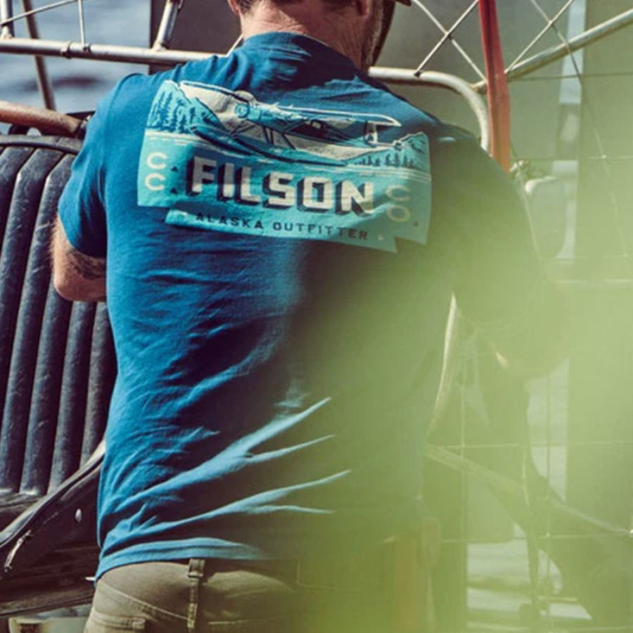 

Men's T-Shirt Casual Short Sleeve Crew Neck RANGER FAST TRACK MARINEBLAU