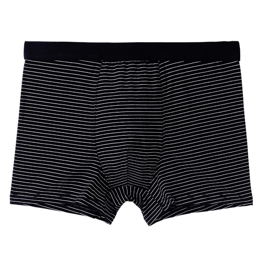 

Men's Plus Size Horizontal Stripes Underwear Cotton Comfortable Flex Fit Super Soft Cotton Boxer Briefs