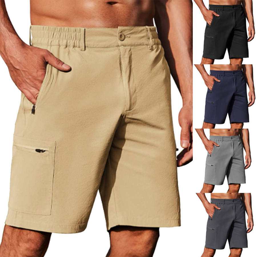 

Мужские прямые укороченные шорты с несколькими карманами и рабочей одеждой для занятий спортом на открытом воздухе