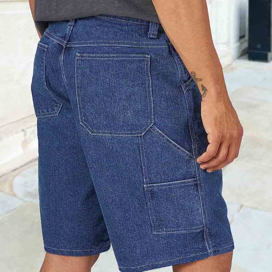 

Men's Jorts Shorts Denim Vintage Multi-Pocket Cargo Shorts Summer Daily Jean Short