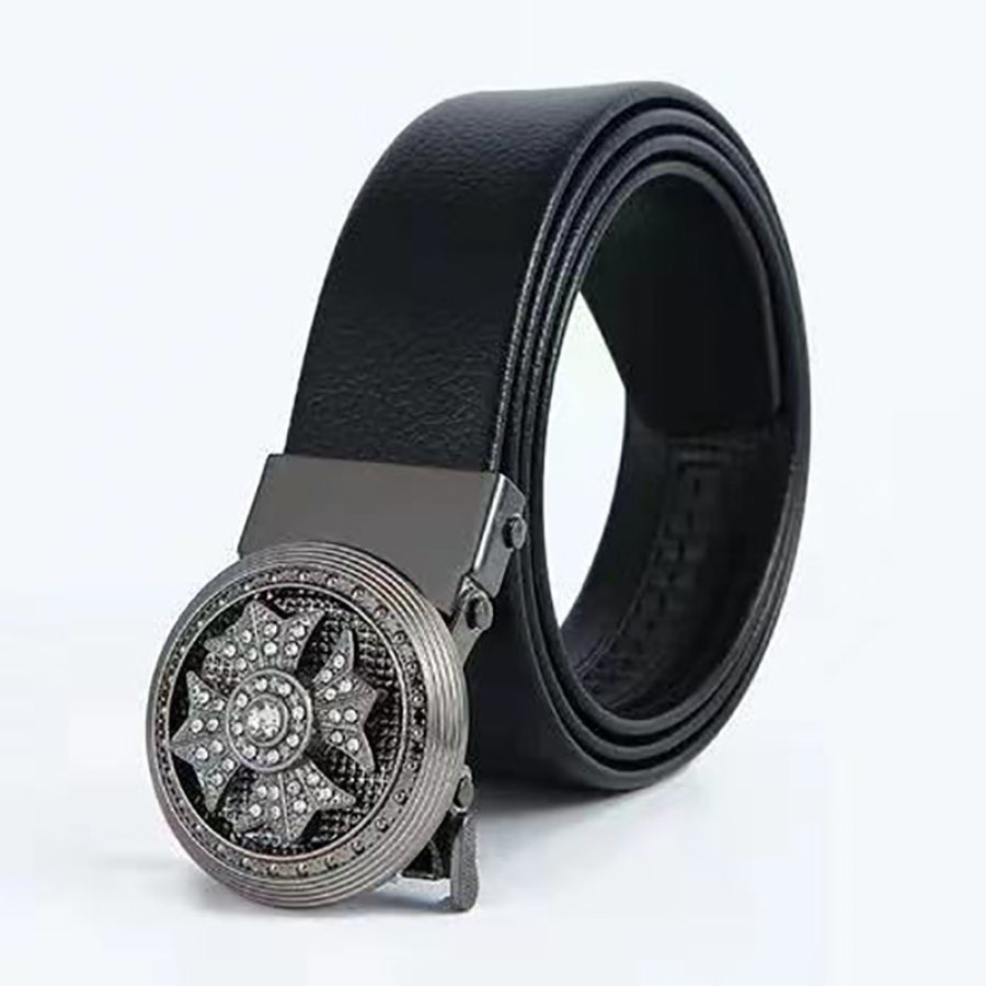 

Men's Damond-Encrusted PVC Automatic Belt Trendy Simple Belt