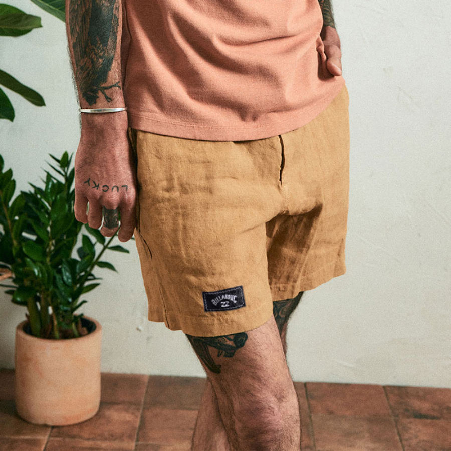 

Men's Shorts Retro Cargo Shorts Beach Surf Shorts Daily Casual 5 Inch Shorts Khaki
