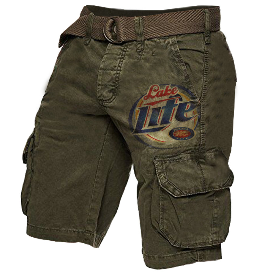 

Mens Casual Printed Tactical Shorts