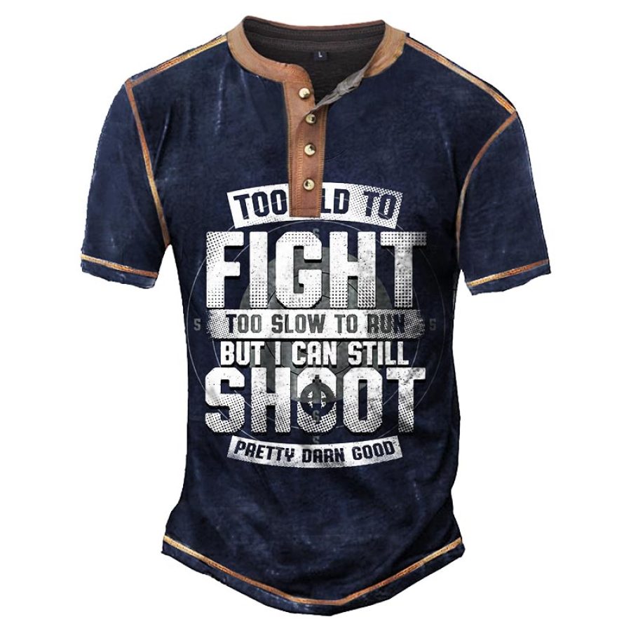 

Men's Henley T Shirt Tee Vintage Graphic Tee Cool Shirt Letter Print Street Holiday Short Sleeve Print Clothing Apparel