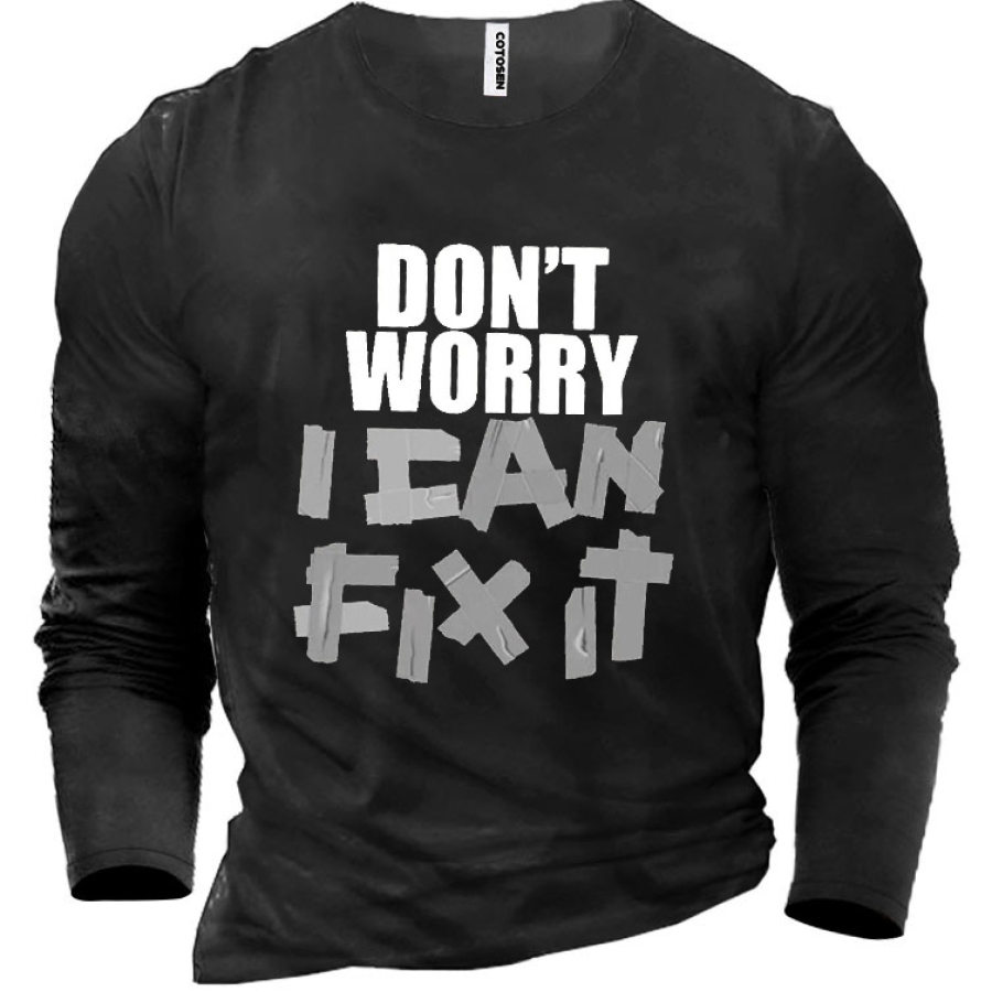 

Men's I Can Fix It Duct Tape Cotton Long Sleeve T-Shirt