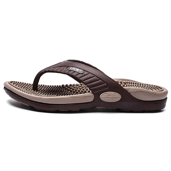 Men's Flip Flops Breathable Lightweight Outerwear Trendy Beach Non-slip Sandals - Salolist.com 