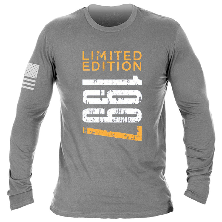 

Men's Cotton T-Shirt Vintage 1997 Tee Cool Shirt Letter Street Long Sleeve Print Clothing