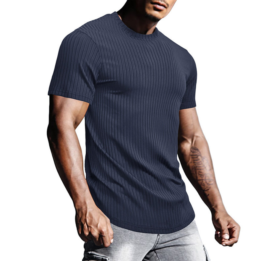 

Men's Summer Casual Thin Knit T-Shirt
