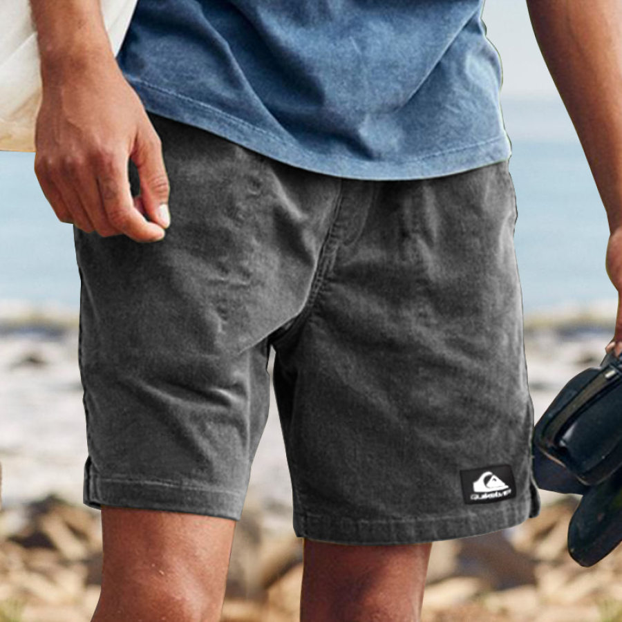 

Men's Shorts Retro Beach Surf Shorts Daily Casual 5 Inch Shorts Black