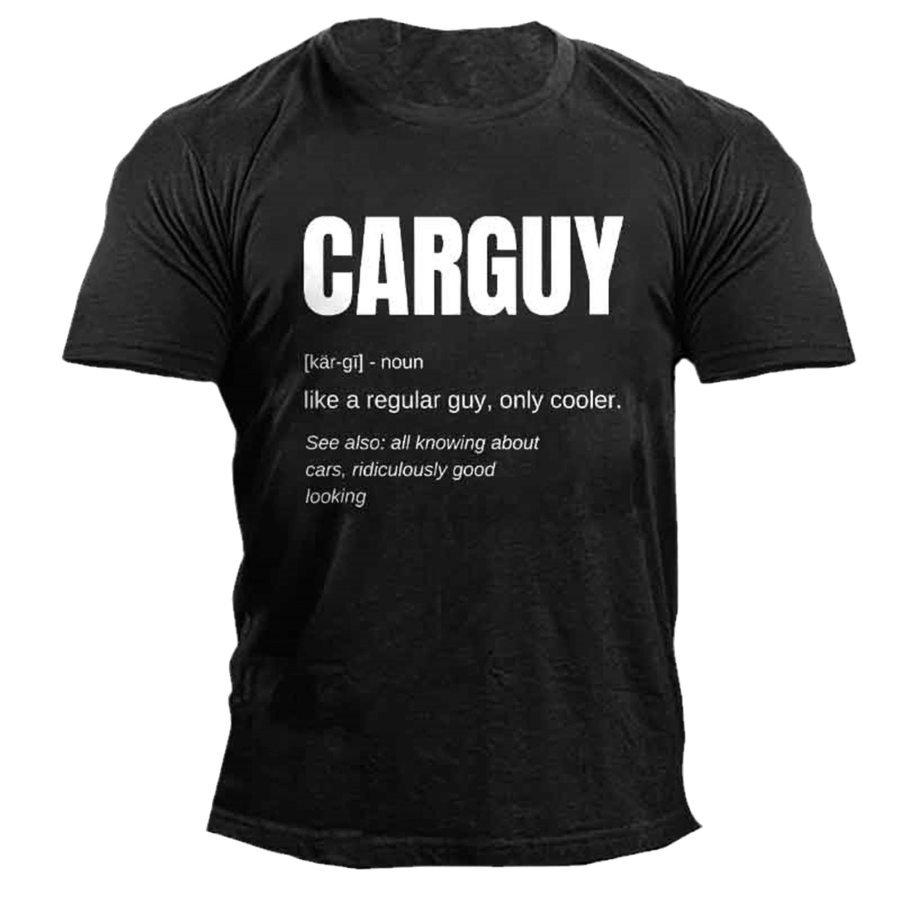 

Men's T-Shirt Tee Vintage Car Guy Definition Funny Short Sleeve Outdoor Casual Summer Daily Tops