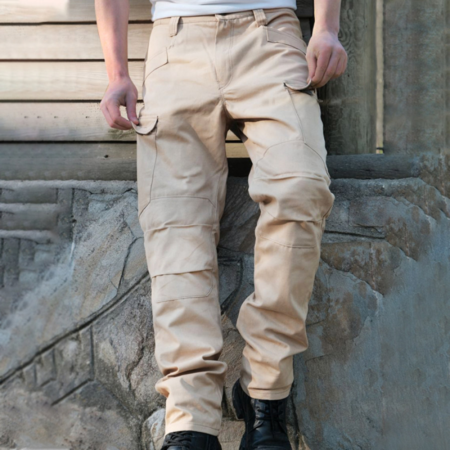 

Men's Outdoor Tactical Multifunctional Multi Pocket Khaki Casual Cargo Pants