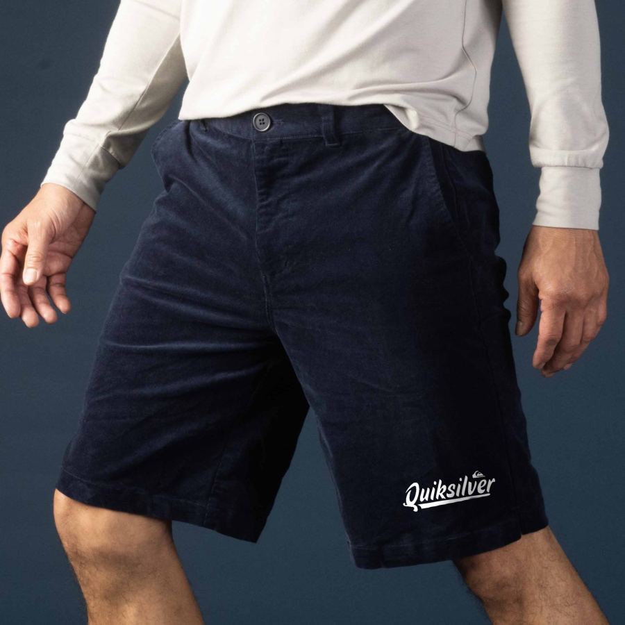 

Men's Surf Shorts Quiksilver Cargo Shorts Vintage Corduroy Pocket Hawaiian Beach Summer Daily Boardshorts