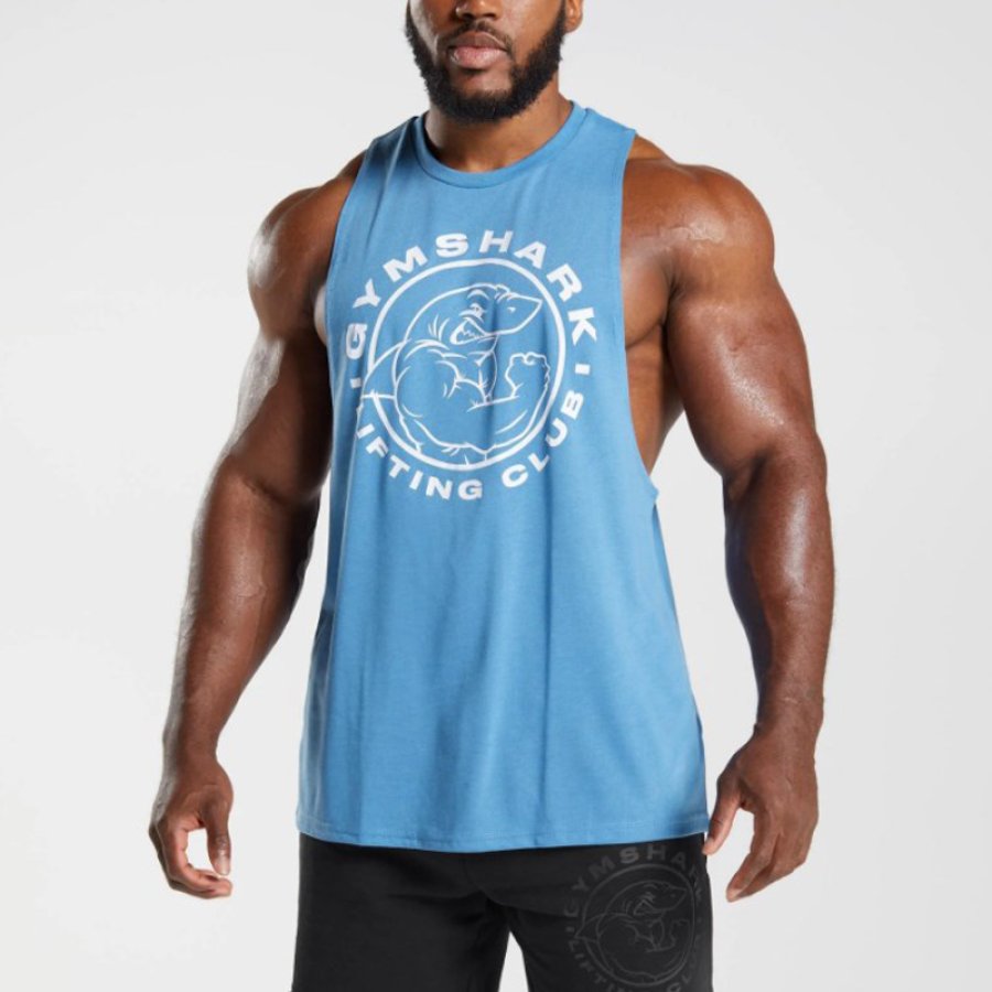 

Men's Fitness Casual Graphic Print Breathable Tank Top