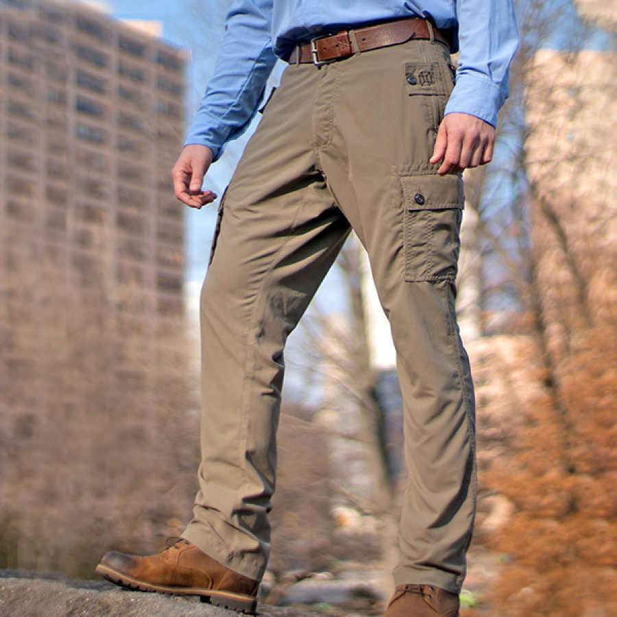 

Men's Outdoor Tactical Multifunctional Multi Pocket Khaki Casual Cargo Pants
