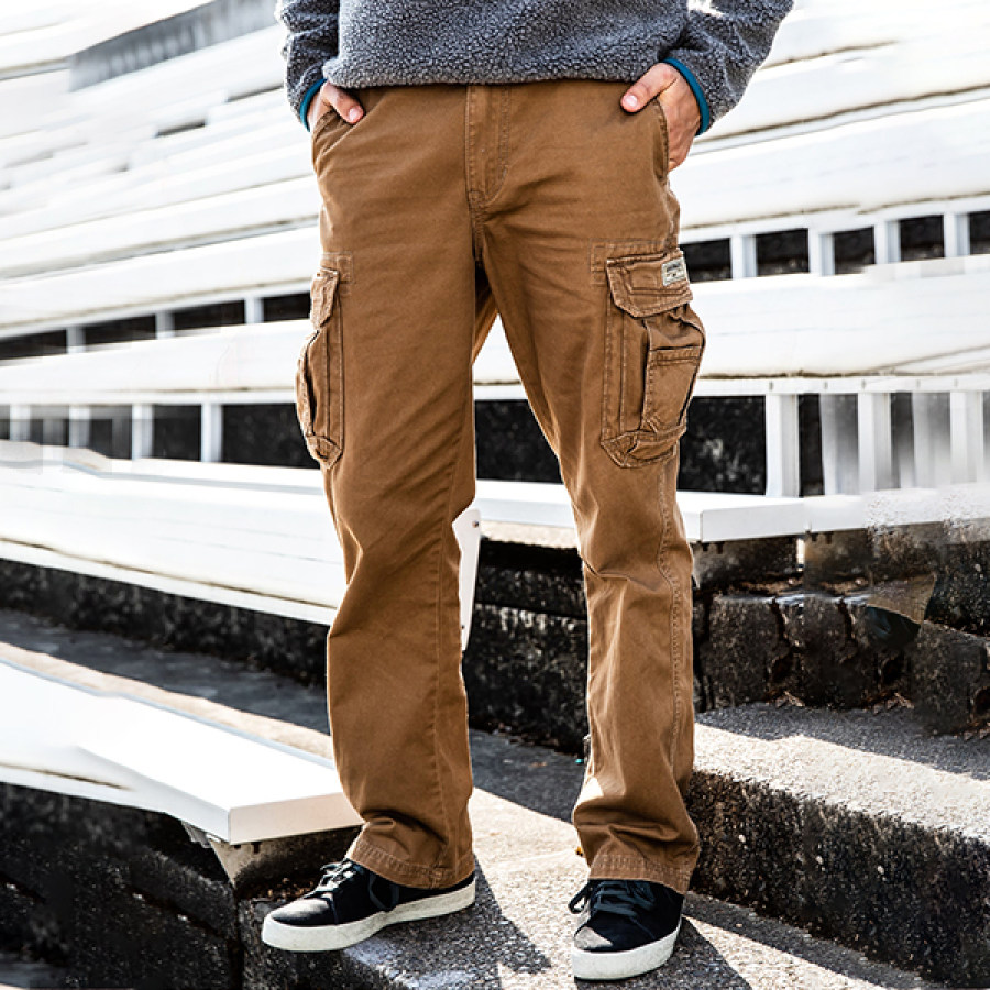 

Men Survivor Cargo Pant Retro Multi-Bag Casual Everyday Tactical Pants