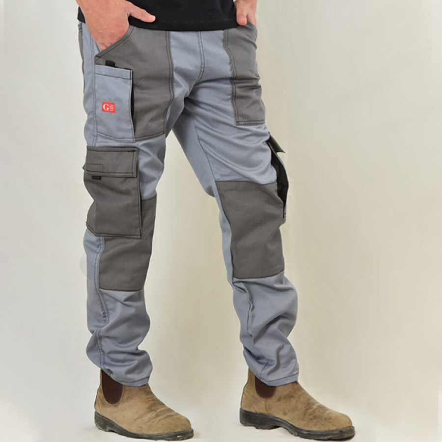 

Men's Work Pants Outdoor Contrasting Color Multi-Pocket Tactical Pants