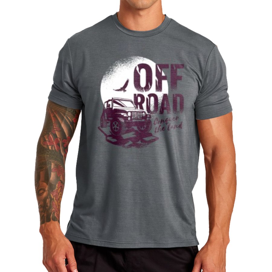 

Camiseta Transpirable Para Hombre Jeep Road Trip Off Road Retro Crew